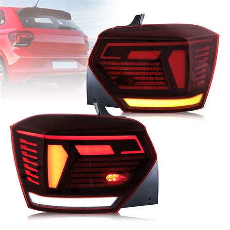 Buy VLAND 3D Rear Lights Compatible For V W Polo MK6 AW Hatchback 2017