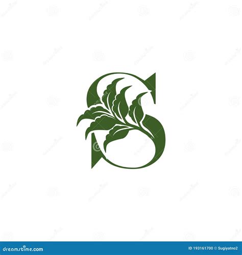 Green Letter S Logo With Leaf Element Vector Design Ecology Concept