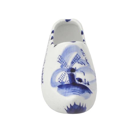 Souvenirklompen Klomp Delfts Blauw Molen Bloemen Cm