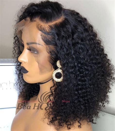 Pre Plucked Brazilian Virgin Human Hair Side Parting Bob Curl 360