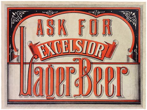 Cohns Brewery Excelsior Lager Beer Poster Bendigo Australian Beer