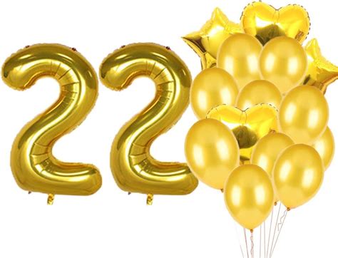 Amazon.com: Sweet 22th Birthday Decorations Party Supplies,Gold Number ...