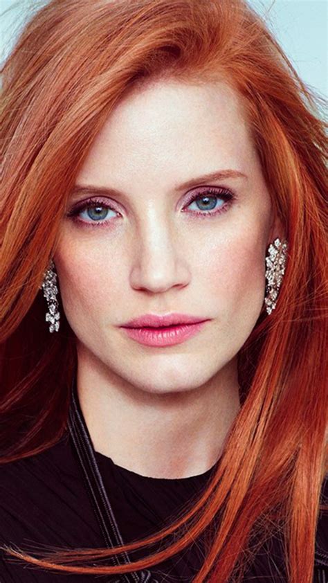 Celebrity Jessica Chastain American Face Earrings Blue Eyes