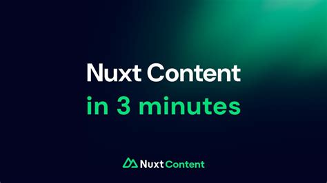 Nuxt Content In 3 Minutes YouTube