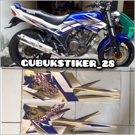 Jual STRIPING STIKER LIS BODY MOTOR YAMAHA SCORPIO Z STEKO 225 TAHUN