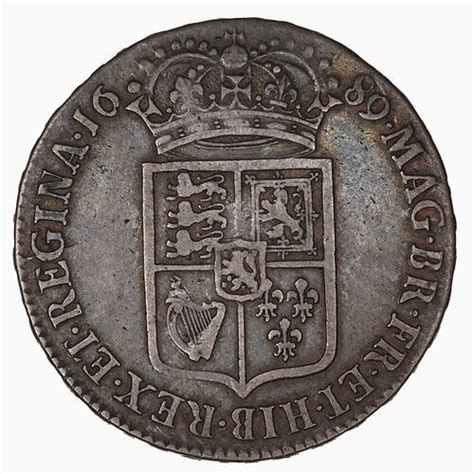 Coin Halfcrown William And Mary Great Britain 1689