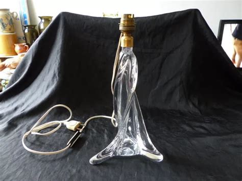 ANCIEN PIED DE Lampe En Cristal Des Annees 50 60 Hauteur 29 Cm EUR 15