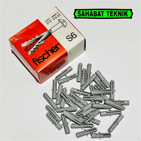 Jual Fisher S6 1 Box Isi 100pcs 6mm Fiser Viser Piser Pengencang