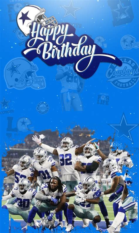 Dallas Cowboys Digital Birthday Card Etsy