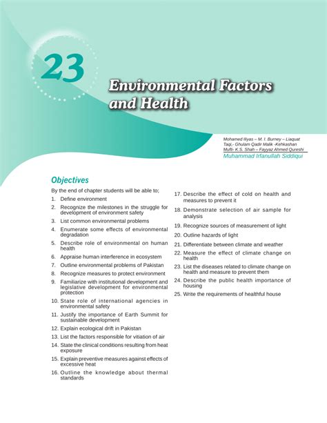 PDF Environmental Factors In Health