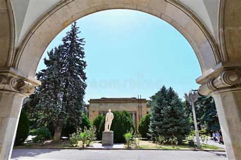 Joseph Stalin Statue At Joseph Stalin Museum Through Archway Editorial
