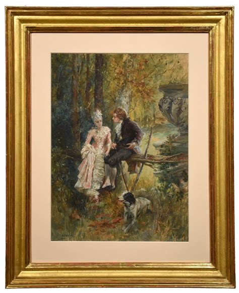 Vicente García De Paredes Fall Courtship Painting For Sale At 1stdibs