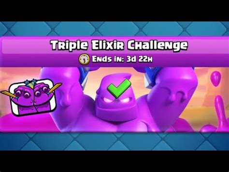 Triple Elixir Challenge Easy Wins Clash Royale YouTube