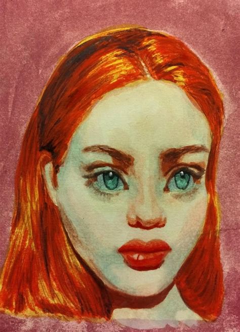 Anime Style Portrait In Gouache Rportraitart