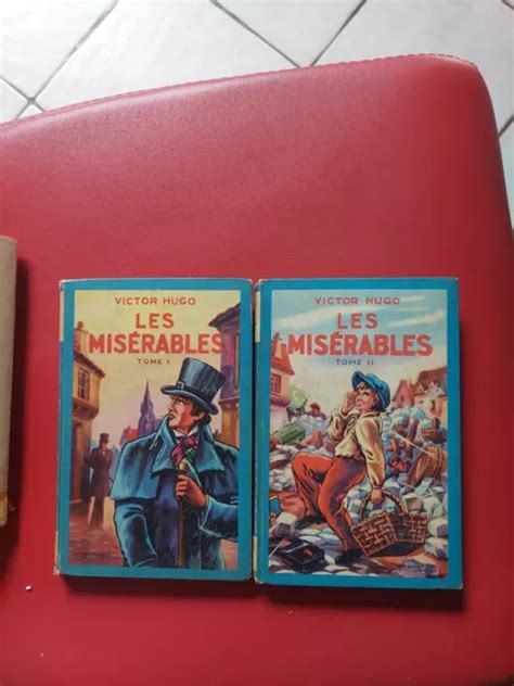 LOT DE 2 Livres Anciens Victor Hugo Les Miserables Tome 1 Et 2 EUR 1 50