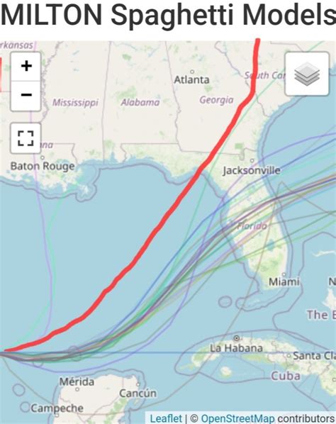 PHOTO Hurricane Milton Spaghetti Models Show Orlando And Tampa Florida