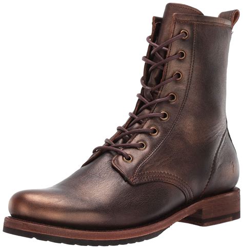 Frye Womens Veronica Combat Bronze Combat Boots Boot Shoes Women