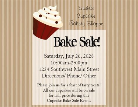 Free Bake Sale Flyer Templates Photoadking Clip Art Library