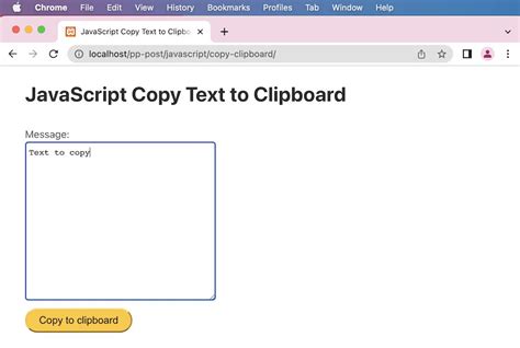 Javascript Copy Text To Clipboard Phppot