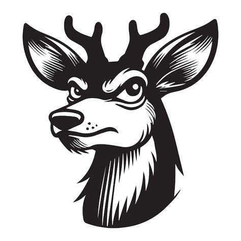 Logo Du Visage Du Cerf La T Te Du Cerf Clipart Illustration Vectorielle