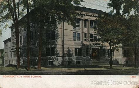 Schenectady High School New York Postcard