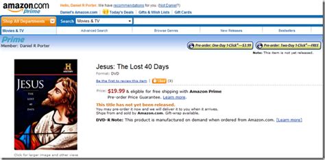 Jesus The Lost Days At Amazon Shroud Of Turin Blog