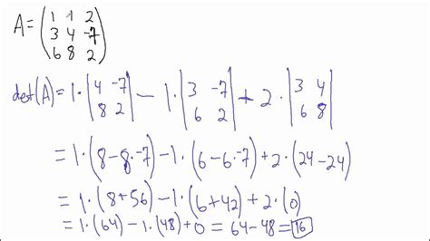 Find The Determinant Of A 3x3 Matrix Example 1 Youtube