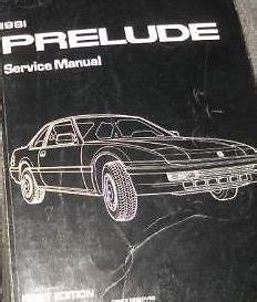 Honda Prelude Service Shop Repair Manual Factory Dealership Oem