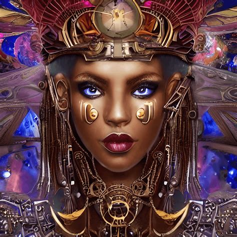 Majestic Steampunk Egyptian Goddess Creative Fabrica