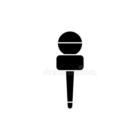 Microphone Press Icon Set News Reporter Mike Vector Logo Symbol In
