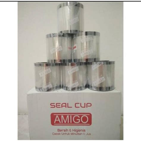 Jual Plastik Seal Cup Pop Ice Motif Polos Amigo Polos Isi 1200 Cup Shopee Indonesia