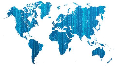 Digital World Map With Binary Numbers (1) 5K UHD Wallpaper