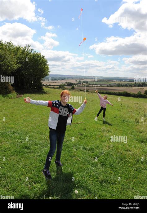 Children Flying Kites Hi Res Stock Photography And Images Alamy