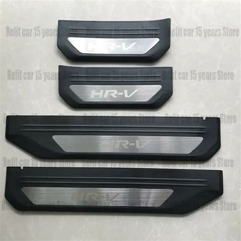 Pcs Fit For Honda Hr V Hrv Door Sill Scuff Plate Guards