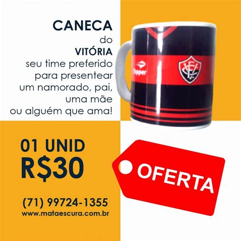 CANECA Personalizada do VITÓRIA em Salvador BA R 29 90