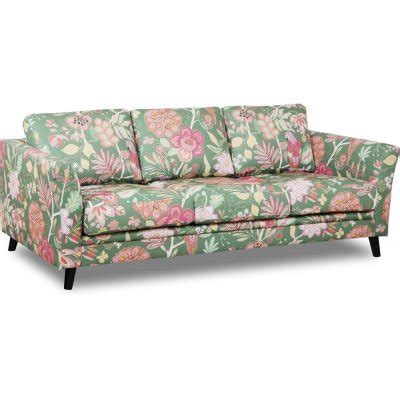 Eker Personers Sofa I Blomstret Stof Eden Parrot Green Dkk