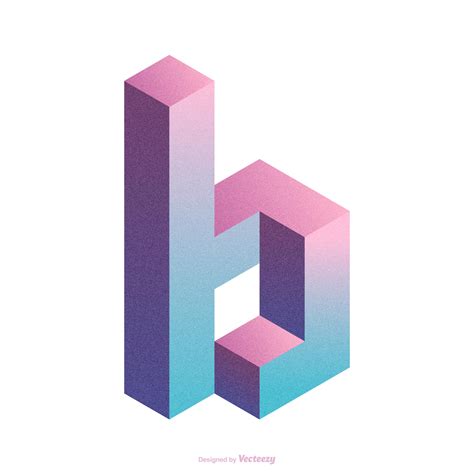 Isometric Letter B Typography Vector Design 207691 Vector Art At Vecteezy