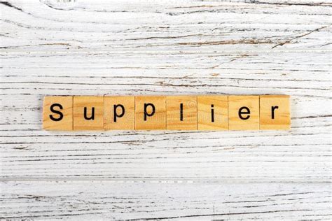 Supplier Word Made With Wooden Blocks Concept Stock Image Image Of