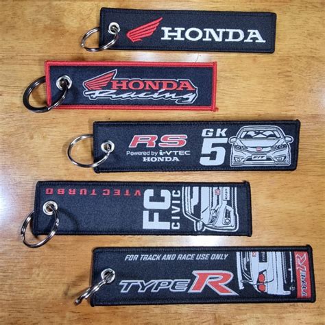 Keychain Honda Type R FC GK5 RS Motorsport Automotive Brand Woven