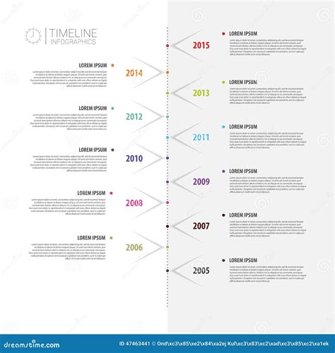 Colorful Abstract Timeline Infographics Vector Illustration Stock