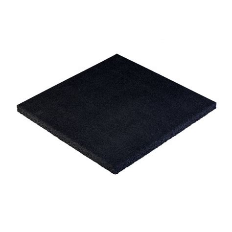 Jordan Fitness Black 15mm Rubber Flooring Tile Functional Fitness