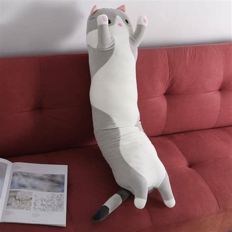 507090cm Super Long Cute Cat Doll Plush Toy Soft Stuffed Sleeping