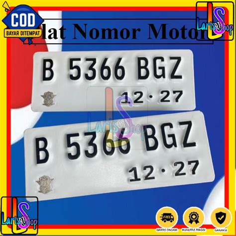 Jual Plat Nomer Motor Font Terbarubaut Tanamcocok Untuk Semua Motor