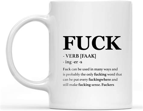 Amazon Swear Word Mug Fuck Adult Rude Sarcastic Mug Oz Coffee Mug Funny