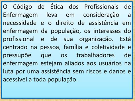 C Digo De Tica Dos Profissionais De Enfermagem Ppt