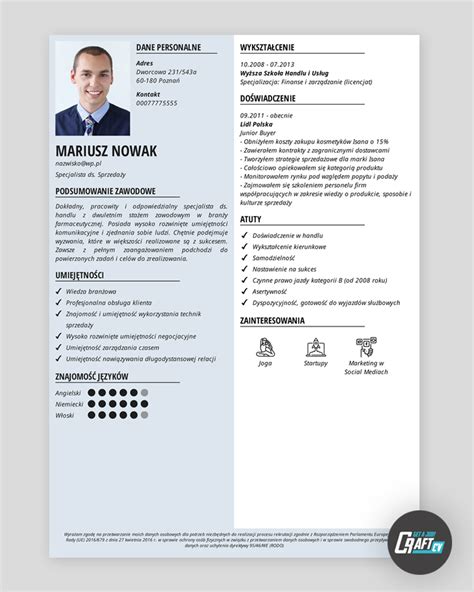 Gotowe wzory CV do wypełnienia Szablony CV w PDF