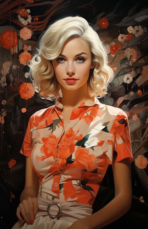 a painting of a woman with blonde hair Портрет Красота Женщина