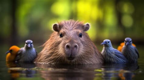 Premium Photo | Capybara natures gentle giant thrives in its habitat