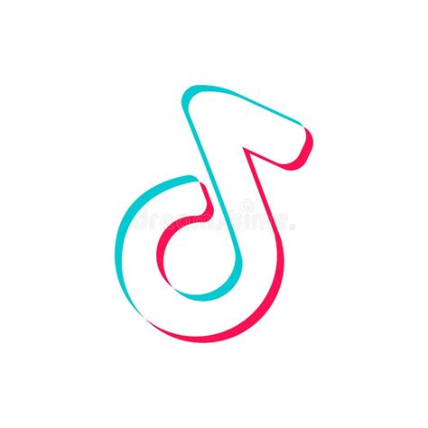 Multicolored Music Note In Modern Flat Style Logo Or Emblem For