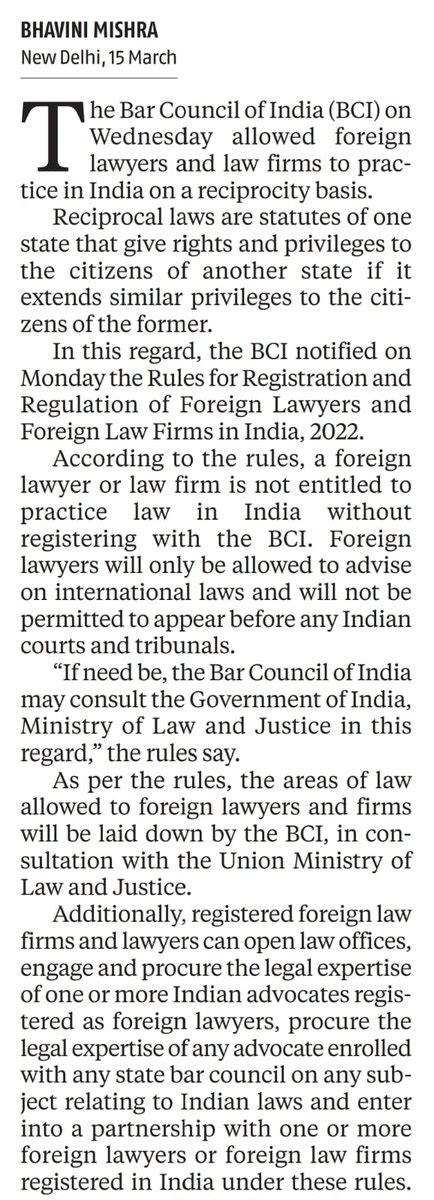 Virensingh K On Twitter The Bar Council Of India Will Allow Foreign